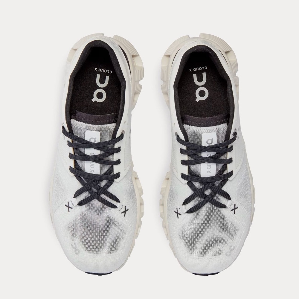 On Running Cloud X Women’s Sneakers in White and Black